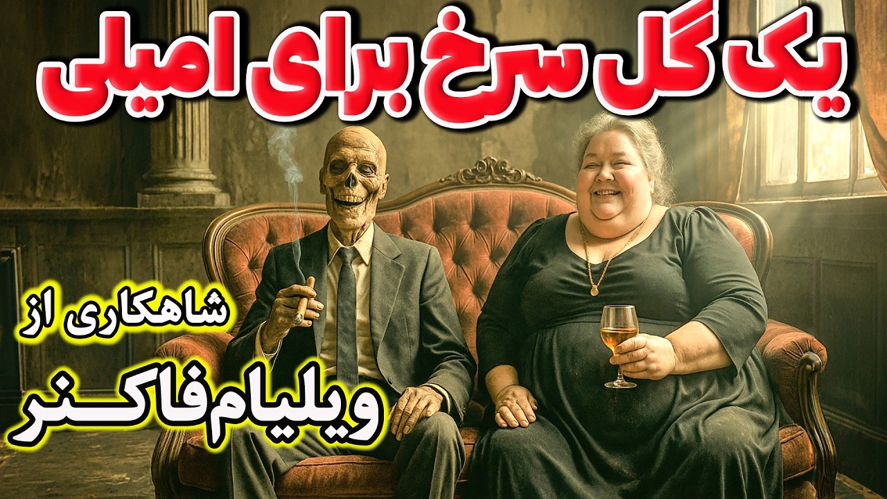 یک گل سرخ برای امیلی | شاهکاری از نویسنده برجسته آمریکایی ویلیام فاکنر (لطفا توضیح کپشن را بخوانید)