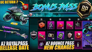 A7 Bonus Pass All Rewards & Release Date |Dp-28 & Bike Upgradable |PUBGM