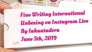 Inkantadora Unboxing Fine Writing Instruments Golden Arrow Live on Instagram