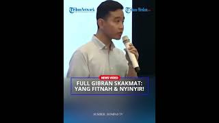 Sempat Bungkam, Gibran Rakabuming Skakmat Sosok Yang Fitnah Dan Nyinyir