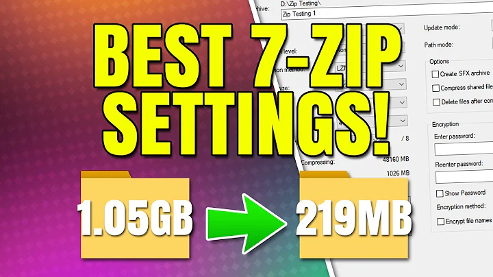 Best 7-Zip Compression Settings for 7z and Zip File Formats