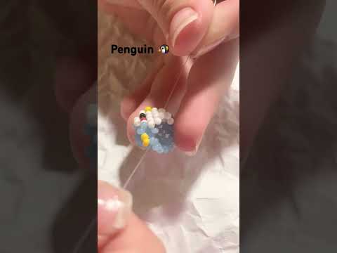 Пингвин из бисера✨🐧#бисероплетение