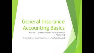 Module 1: Introduction to General Insurance – Crack My Interview
