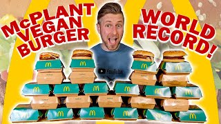 Most Mcplant Vegan Burgers Ever Eaten Mcdonalds World Record  10000 Calories  Man Vs Food