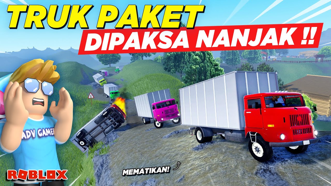 TRUK PAKET DIPAKSA NANJAK EKSTRIM KALIMANTAN MALAH TRAGEDI !! ROLEPLAY TRUK INDONESIA - Roblox