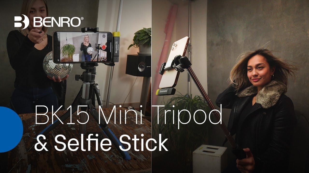 BK15 Mini Tripod & Selfie Stick w/Remote