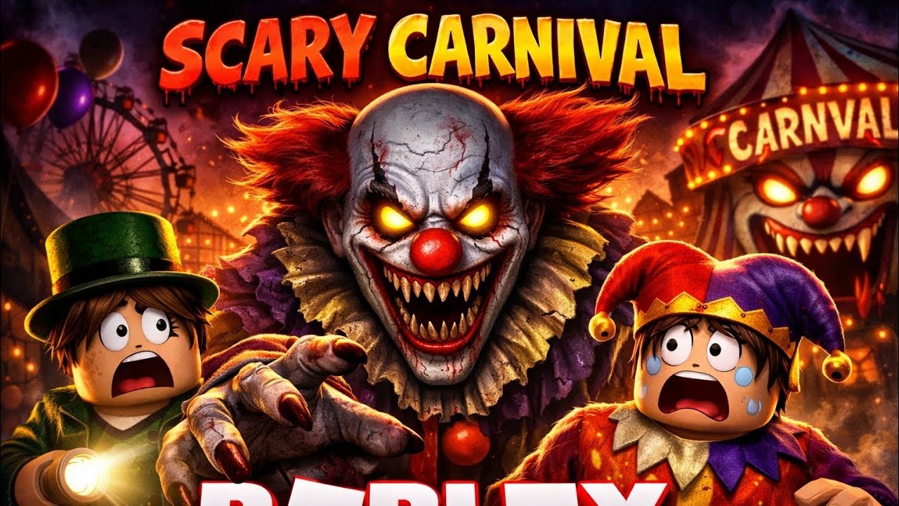 Crazy Clown Chases Me !!! 😱😱 | Scary carnival (Roblox )
