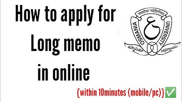 How to apply for memos in online||Osmania University||UG||PG||