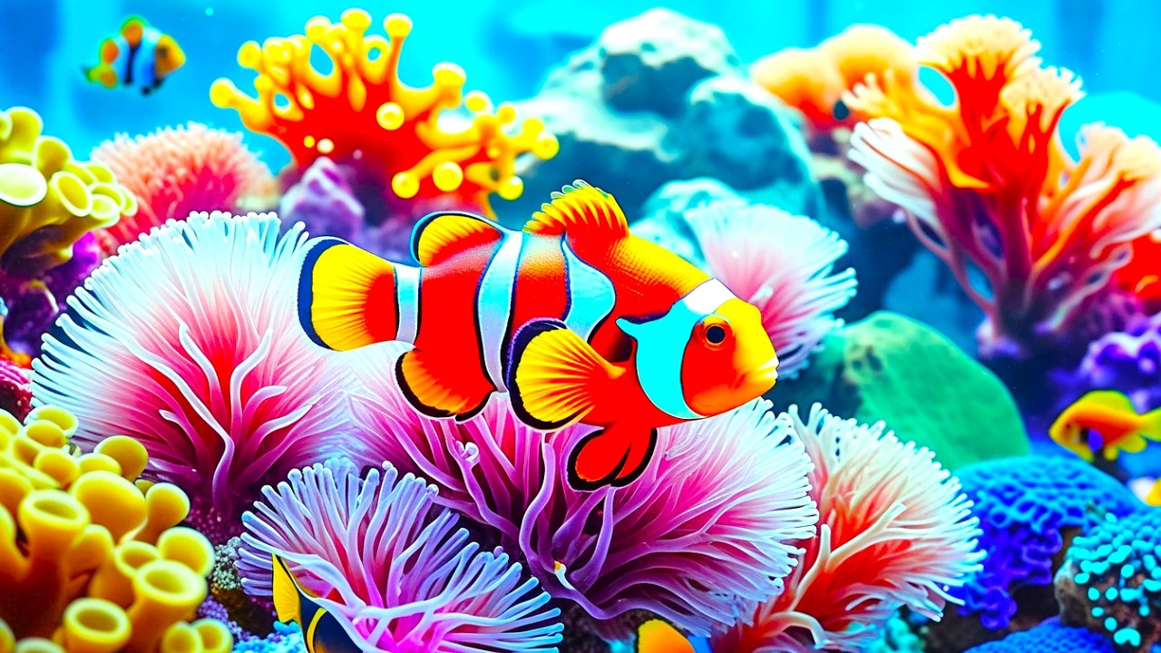The Best 4K Aquarium - Explore the Stunning World of Sea Jellyfish and Beautiful Coral Reef Fish.#76