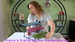 Creating Functional 3 Tier Resin Trays with Metal Frame  Collaboration With Claire's Crafty Corner