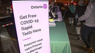 Ahead of New Years Eve, thousands line up rapid test pop up in Oshawa