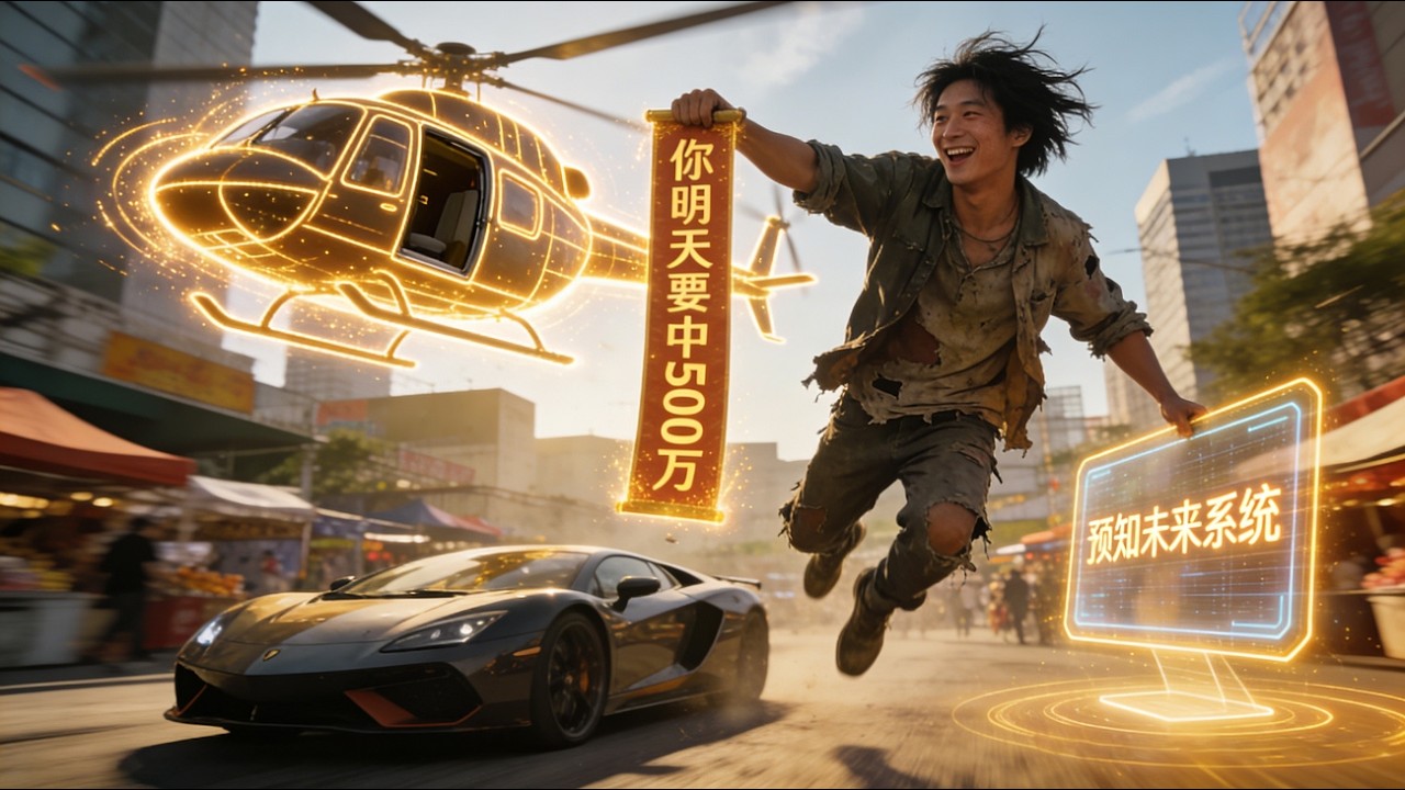 【完結】🔥 我說明天你就要中500萬？窮小子偶得預知未來系統，發大財！ ！ ！