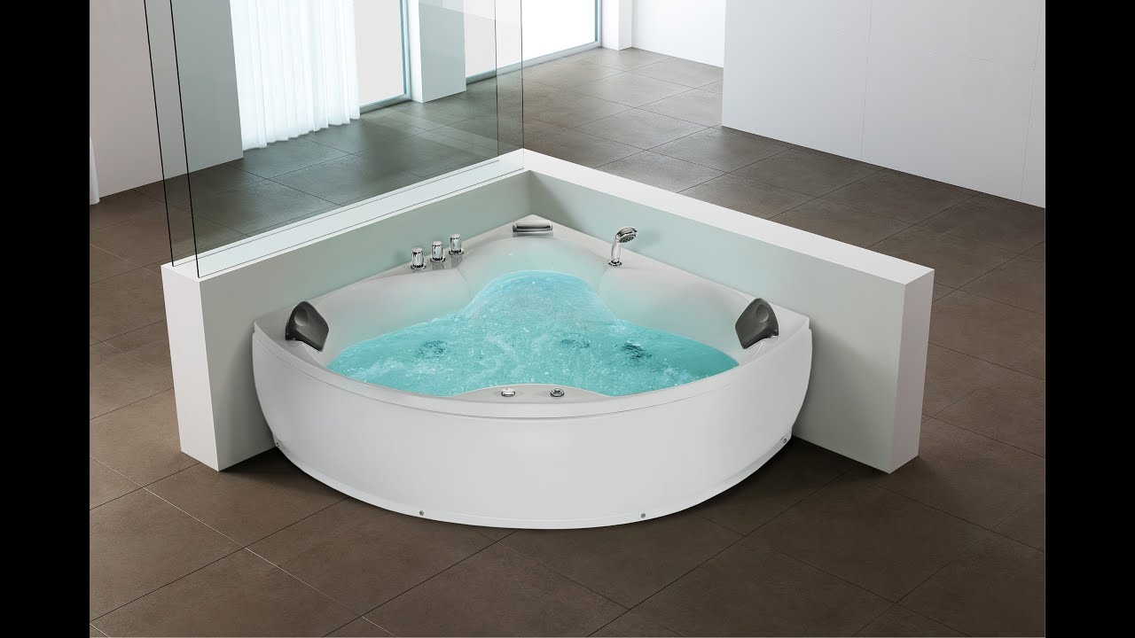 Beliani whirlpool d angle lumière cascade tuyères senado ...