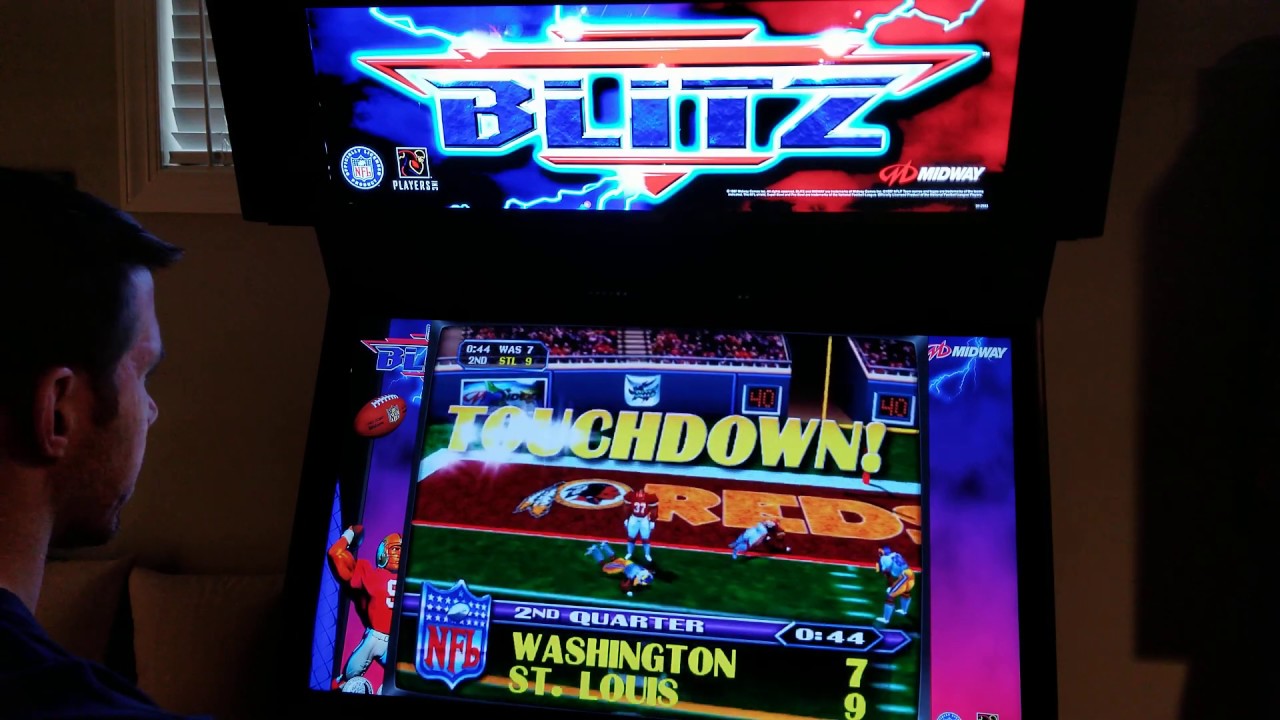 Nfl Blitz Arcade Cabinet Mame Gameplay W Hypermarquee Youtube