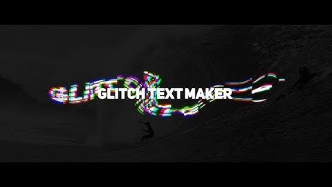 Glitch Text Maker (After Effects template)