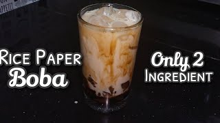 Make Boba Out Of Rice Paper | Only 2 Ingredient Rice Paper Boba Recipes |Brown Sugar Rice Paper Boba screenshot 2