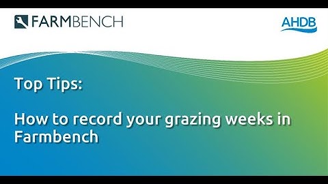 FARMBENCH: How to record your grazing weeks on Farmbench