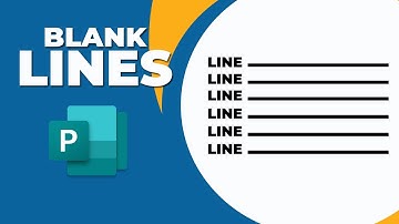 How to add blank lines in publisher