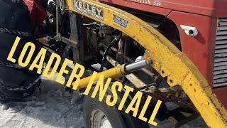 Putting the Kelly 400 loader on the Massey 35