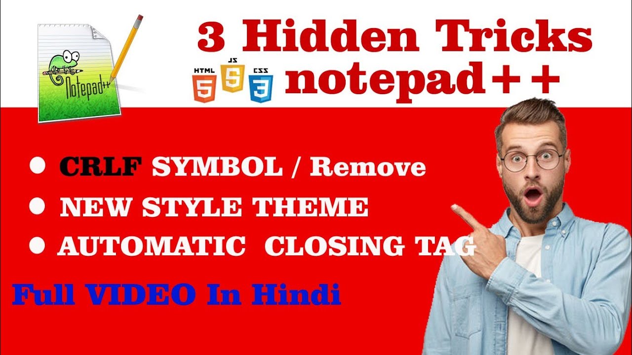3 Hidden Tricks in notepad ++ | Notepad++ | Coding tricks || New Video ...