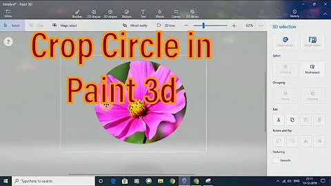 How to crop image in circle using Paint 3d ( Easy Version )