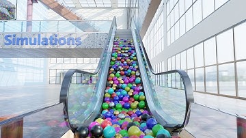 14,400 Balls on escalator 4.0 - Marble run animation
