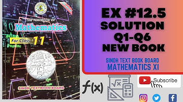 Class 11th Exercise 12.5 Q1-Q6 | Mathematics | Sindh Board New Book