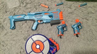 Nerf elite 2.0 tetrad, ace, and elite digital target| Quadfire with a stock
