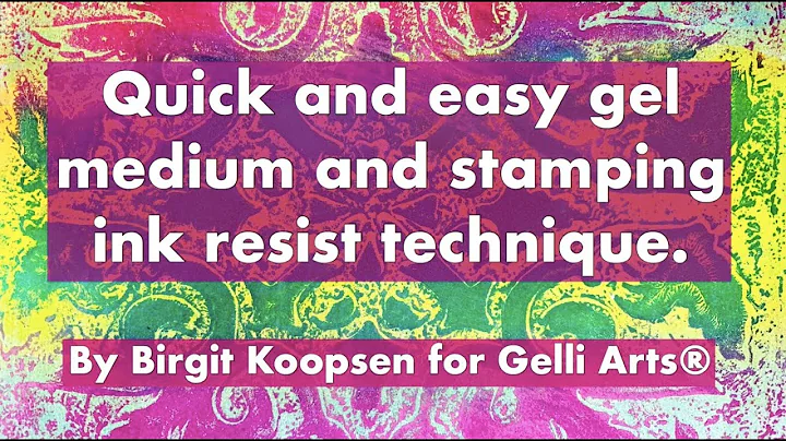 Gel Medium + Stamping Ink Resist by Birgit Koopsen