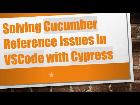 Solving Cucumber Reference Issues in VSCode with Cypress