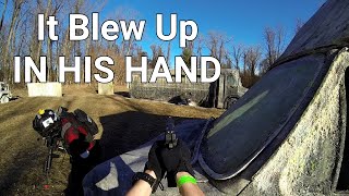 Airsoft Taginn Flashbang Grenade Blew Up In His Hand @BroadwingAirsoft