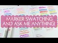 Swatching my entire marker collection &amp; answering your questions! | PLANMAS Day 21