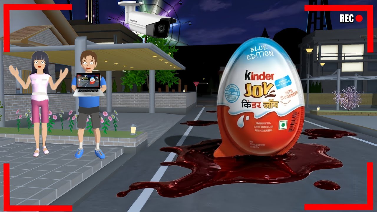 Yuta Mio panik CCTV merekam KINDER JOY BERLUMURAN D4R4H menyerang kota 😱|sakura school simulator 