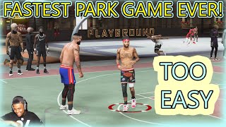 NBA2K20 FASTEST PARK GAME EVER | DUOS FT. EL PANDA RULAY