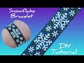 ❄Snowflake bracelet/Winter jewelry/Odd count/Impar peyote stitch/Beautiful bracelet making at home