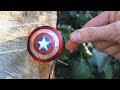 THROWING Captain America's Mini Titanium Shield - BrainfooTV