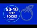 50/10 Pomodoro Timer – 3 Hours – Deep Focus