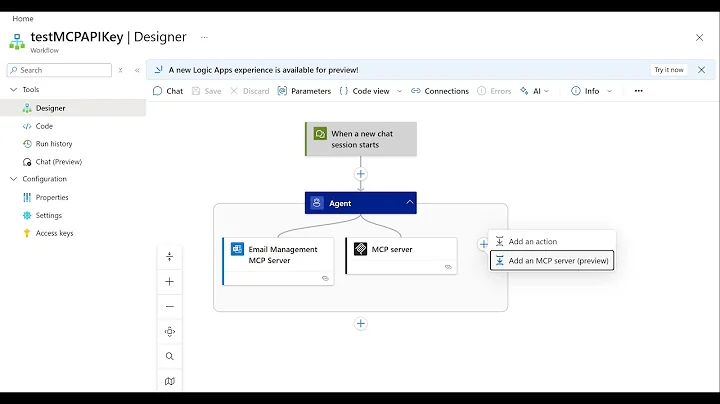 Calling MCP Servers from Azure Logic Apps Agent Loop