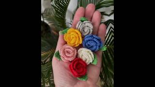 croshet rose flowers #song #crochet #crochetcrosai #craft #flowers