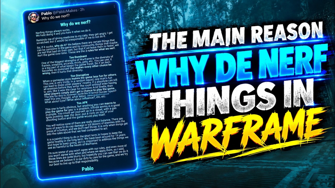 WHY DOES WARFRAME KEEP NERFING EVERYTHING? DE RESPONDS!