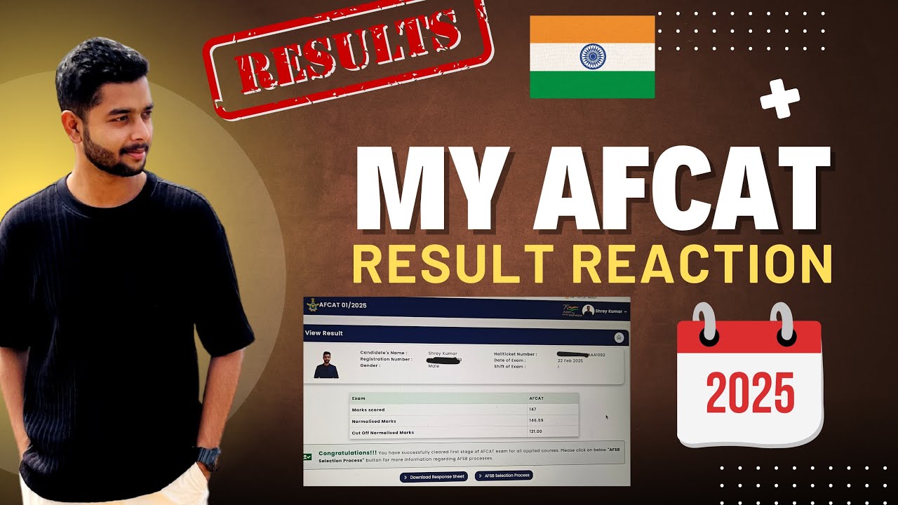 My AFCAT Result 2025 Reaction | Airforce | Parents Reaction | SSB | What's Next ?