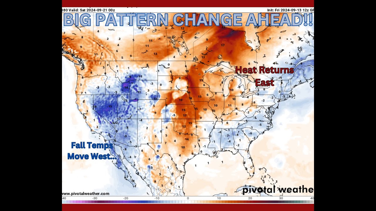 BIG Pattern Change Ahead! Fall Temps Head Out West! Big Warmup Expected ...