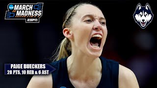 PAIGE BUECKERS TAKEOVER 😤 28 PTS LEAD UCONN TO THE FINAL FOUR 🔥 | ESPN College Basketball