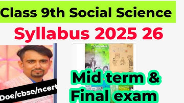 Class 9 SST Syllabus 2025-26 | DOE Mid-Term & Final Exam Full Syllabus