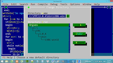 Thay đổi kích thước màn hình, thư mục làm việc Free Pascal
