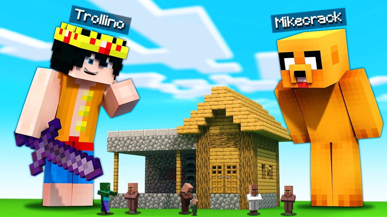 ⁣paso MINECRAFT pero somos MÁS GRANDES cada minuto 😱 MINECRAFT Trollino y Mikecrack