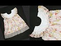 Summer frock for baby girl from remaining pieces tutorial.