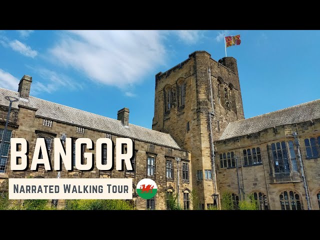 BANGOR, Wales | 4K Narrated Walking Tour | Let's Walk 2023 class=