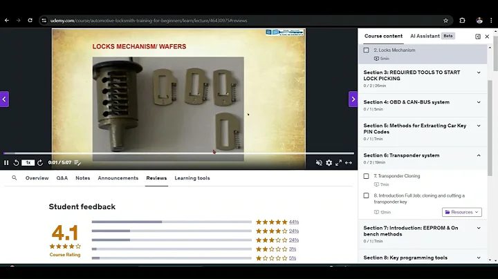 Automotive Locksmith online course, Link in the description