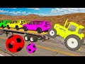 Flatbed Truck Mcqueen | Transportation with Truck - Pothole vs Car #15 - BeamNG.Drive